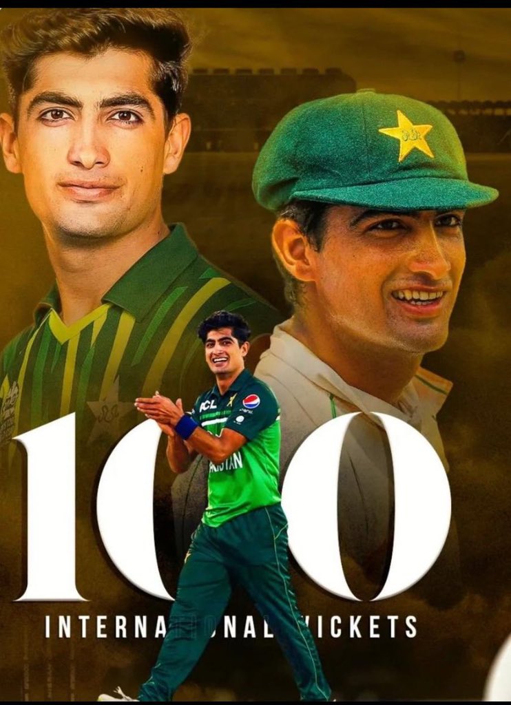 '🎉 Huge congrats to Naseem Shah on reaching 100 international wickets! 🏏 Your relentless dedication and talent continue to make Pakistan proud. Here's to many more milestones and moments of glory ahead! #NaseemShah #pcb