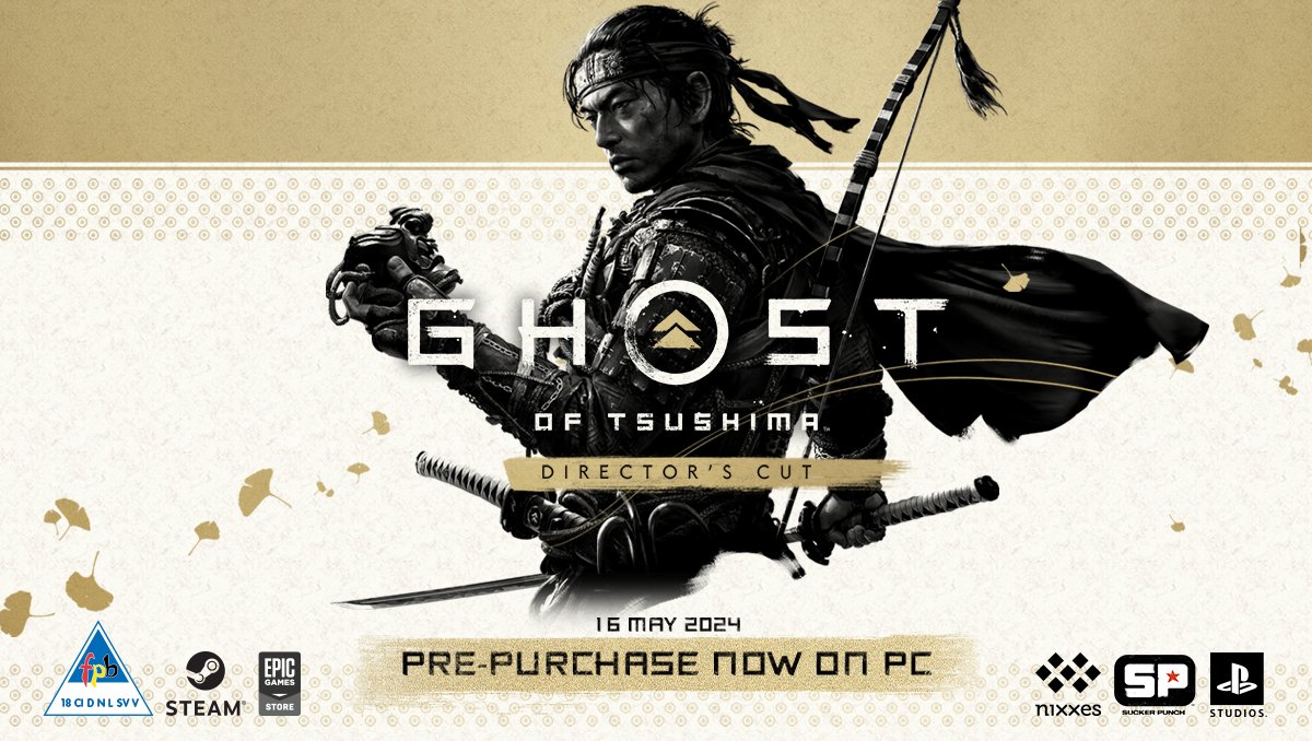 Koodoo_sa's tweet photo. Ghost of Tsushima Directors Cut (PC) | Coming 16 May 2024
Pre-Order Now: https://t.co/uzwLT1aNYk
#GhostofTsushima #PCGaming #DirectorsCut #PreOrderGames #MayLaunch https://t.co/3d3rcaWkCU