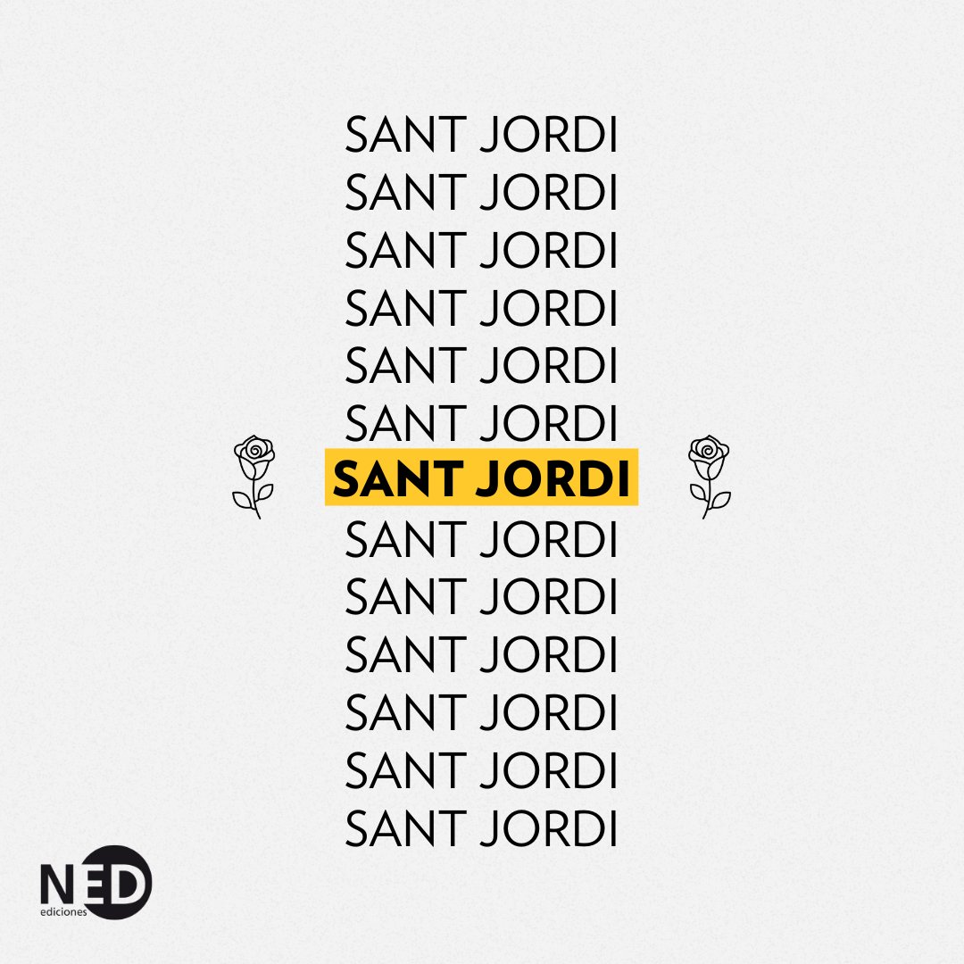 ned_ed's tweet photo. 🌹📖Feliç Diada de Sant Jordi y Feliz Día del Libro a todos.
¡Que paséis un bonito día rodeados/as de rosas y libros! 💛
#nedediciones #SantJordi2024 #DiadaDeSantJordi https://t.co/aol0ztVsp4