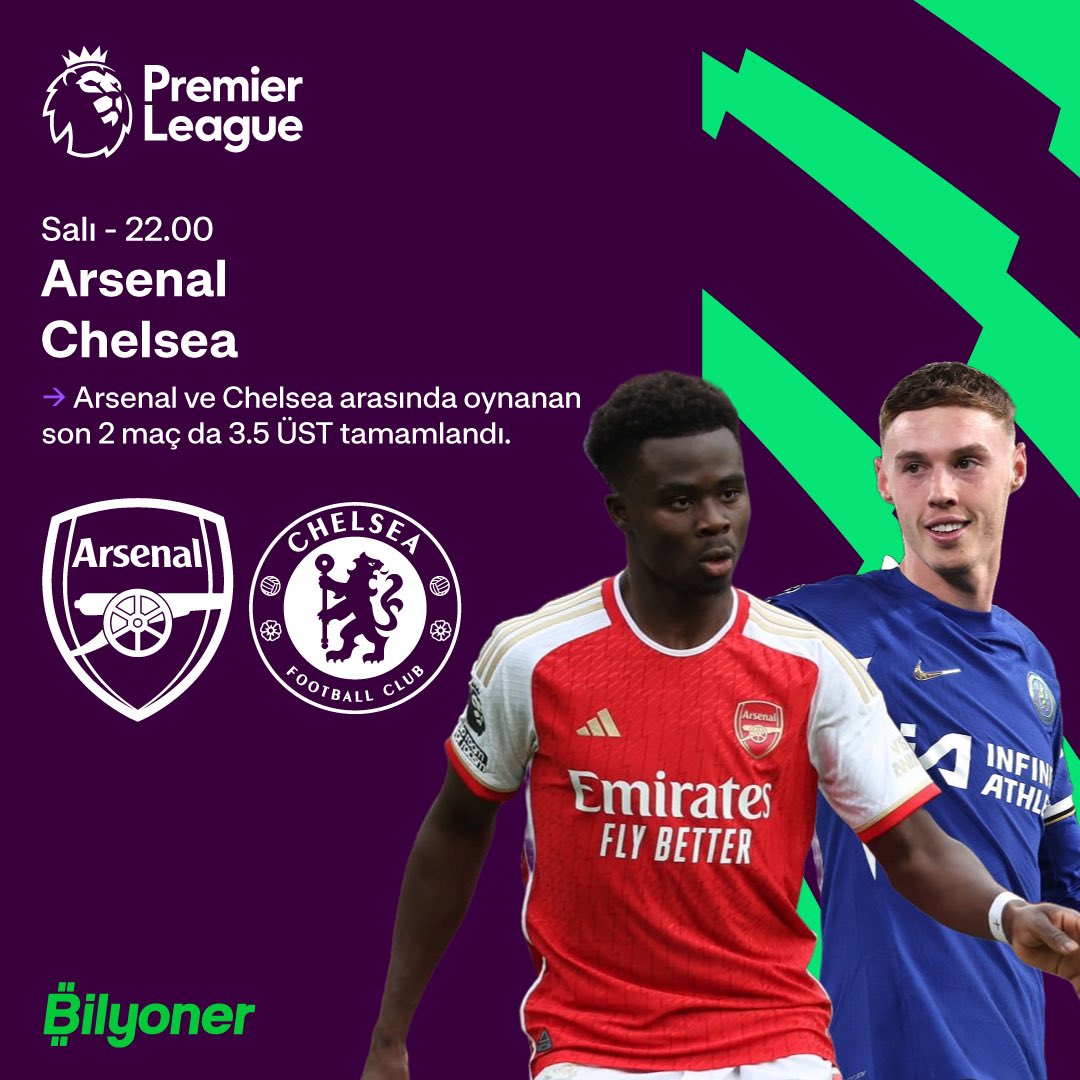 🏴󠁧󠁢󠁥󠁮󠁧󠁿 Premier Lig’de şampiyonluk mücadelesi veren Arsenal, Avrupa kupalarına katılma yarışındaki Chelsea’yi ağırlıyor! Londra Derbisine Bilyoner'de Hemen Oyna ➡️ bit.ly/Bilyoner_Futbol