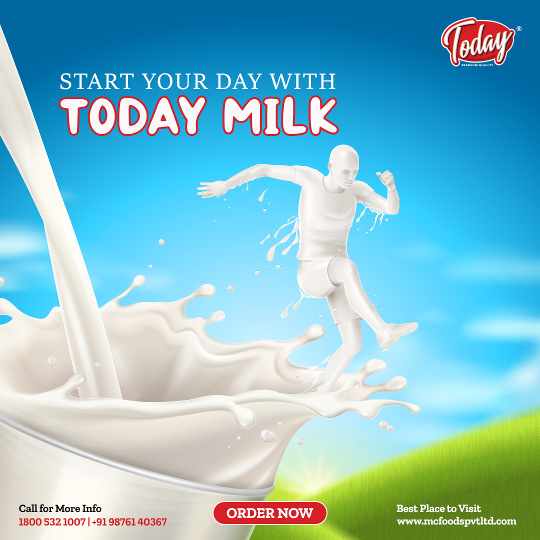 Start your day right with the goodness of Today Milk! Fuel your mornings with freshness and nutrition. 📷📷
#TodayMilkIndia #TodayMilk #MorningBoost #MorningRoutine #FreshStart #NutritiousMornings #HealthyHabits #DailyDose #QualityDairy #StartYourDayRight #MilkBenefits