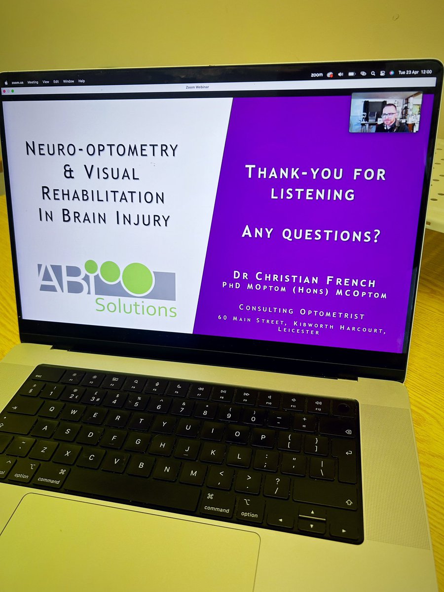 Dr Gaby Parker π (@gabyvparker) on Twitter photo Fantastic webinar this morning with Dr Christian French & <a href="/abi_solutions/">ABI Solutions</a>.
2hr whistlestop tour through an overlooked & poorly understood area of rehab need. Really clear illustrations & examples. Always so much to keep learning about in rehabilitation! #neuropsychology #ABI Fantastic webinar this morning with Dr Christian French & <a href="/abi_solutions/">ABI Solutions</a>.
2hr whistlestop tour through an overlooked & poorly understood area of rehab need. Really clear illustrations & examples. Always so much to keep learning about in rehabilitation! #neuropsychology #ABI