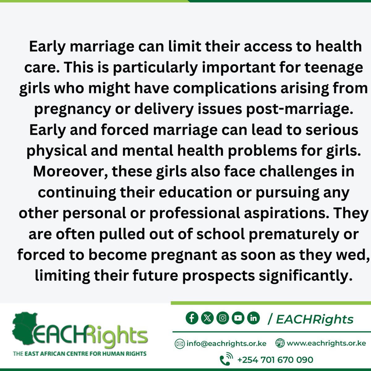 Research has shown that child marriage, especially when a girl is married off during her adolescence, can pose several risks to her overall well-being. One of these is the increased likelihood of experiencing domestic violence.