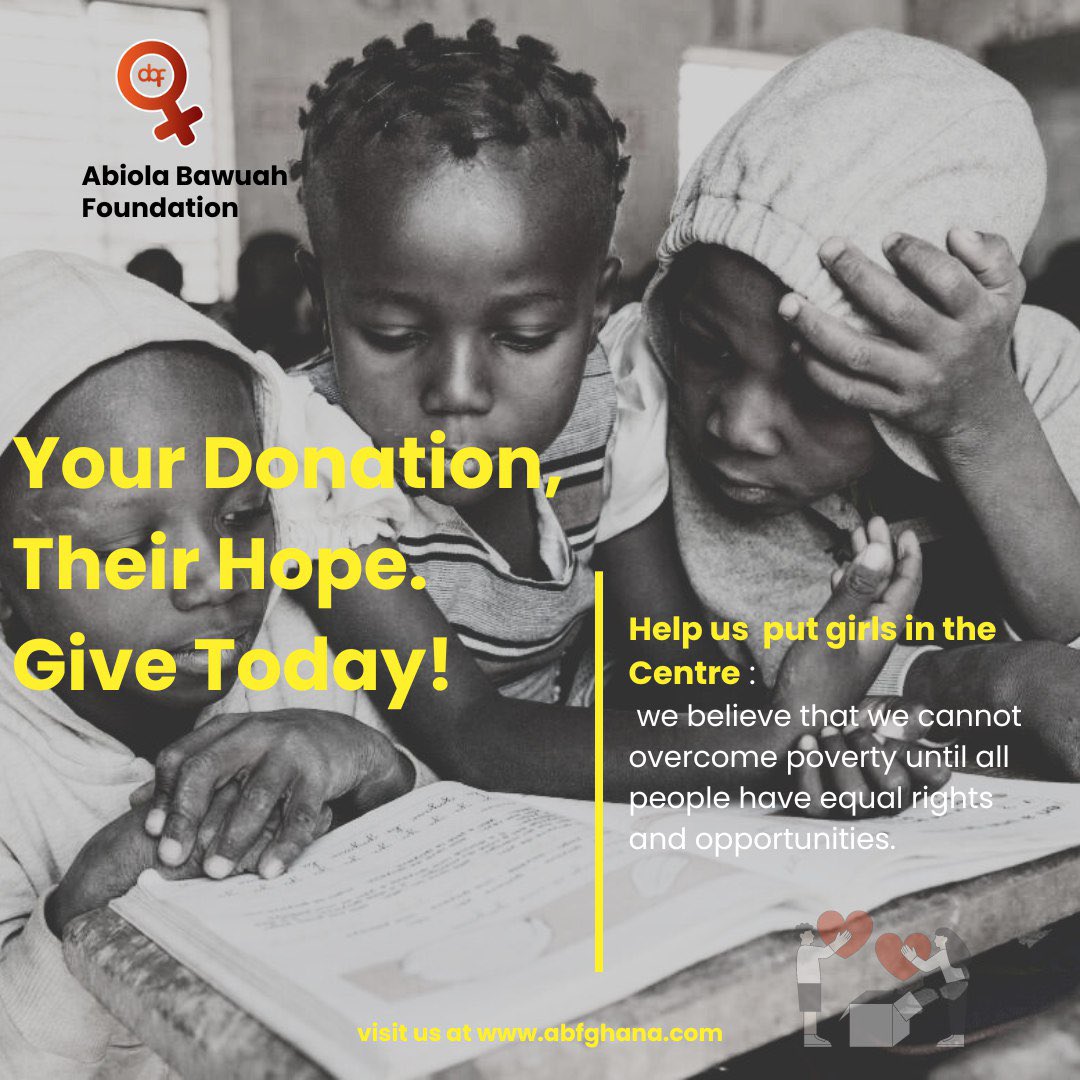 abfghana's tweet photo. Join us in our mission to empower disadvantaged girls! With your support, we can align our focus and make a meaningful difference in their lives.

#nonprofit #support #donate #charity #charityfoundation #charityghana #fundraising #giveback #empowergirls https://t.co/Cb8UQk28mS