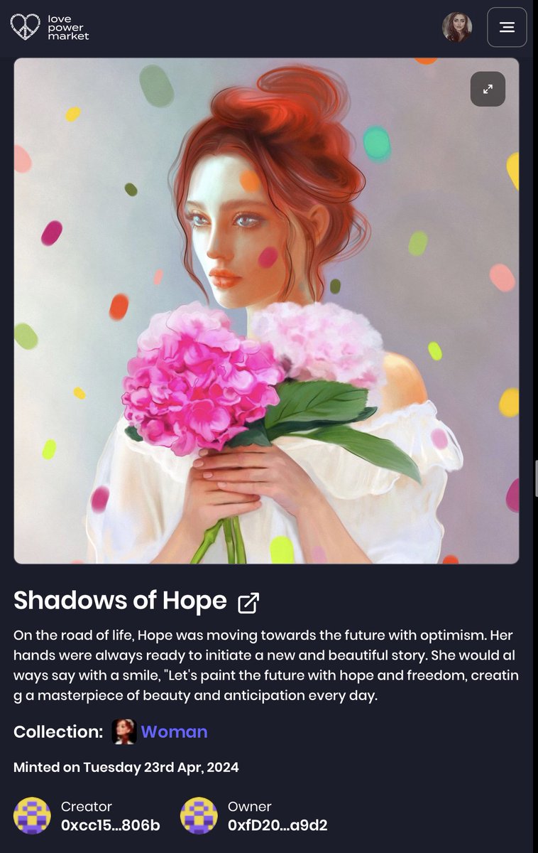 GM fam x S O L D🩷 Shadows of hope sold to @LovePowerCoin on the Ipm.is market place🥳🔥 Thank you for your constant support 🫂 Link⬇️ #LoveSupport