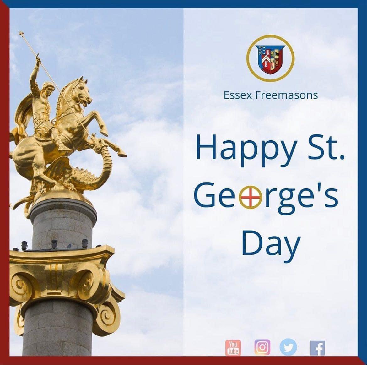 Happy St. George's Day from @RochfordHun8922. Today, we honor courage and service. Let's embrace these values as Masons and make a difference in our community. #StGeorgesDay #essexfreemasons #rochfordhundredlodge