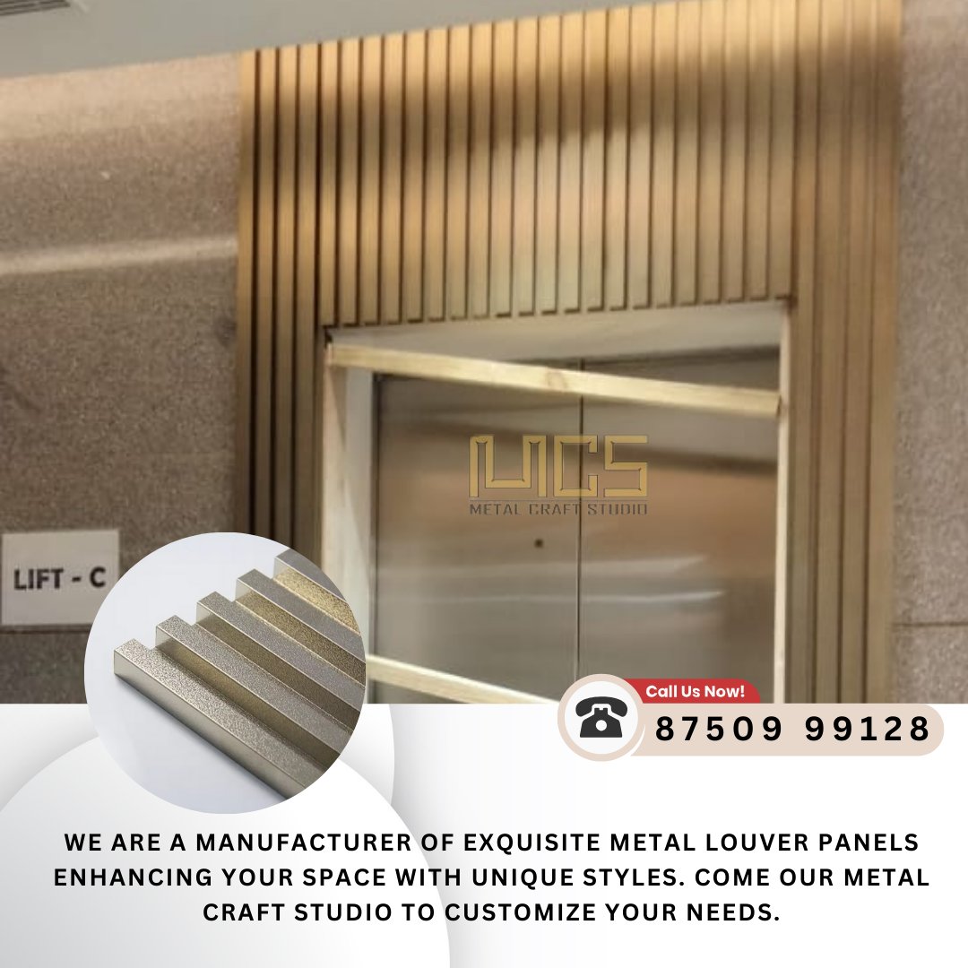 We design customized metal louver panels per the key requirements of the customers.✔️

#interior #interiordesigner #hoteldesign #louverpannel #interiordecor #interiordesign #metalwork #stainlesssteel #delhi #india
