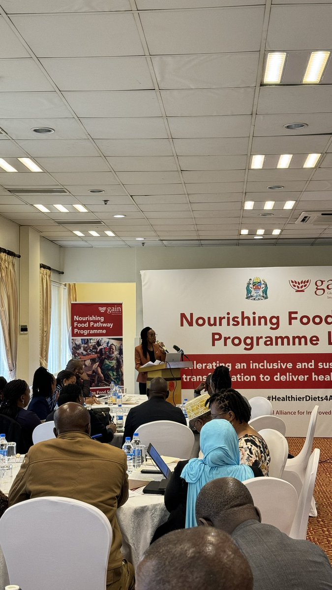 GAIN_TANZANIA's tweet photo. Exciting news! GAIN Tanzania is proud to launch the Nourishing Food Pathway Programme, a transformative initiative aimed at improving food systems and nutrition. With strategic partnerships and evidence-based solutions, we're working towards a healthier, more sustainable future. https://t.co/gLOQHIyQ65