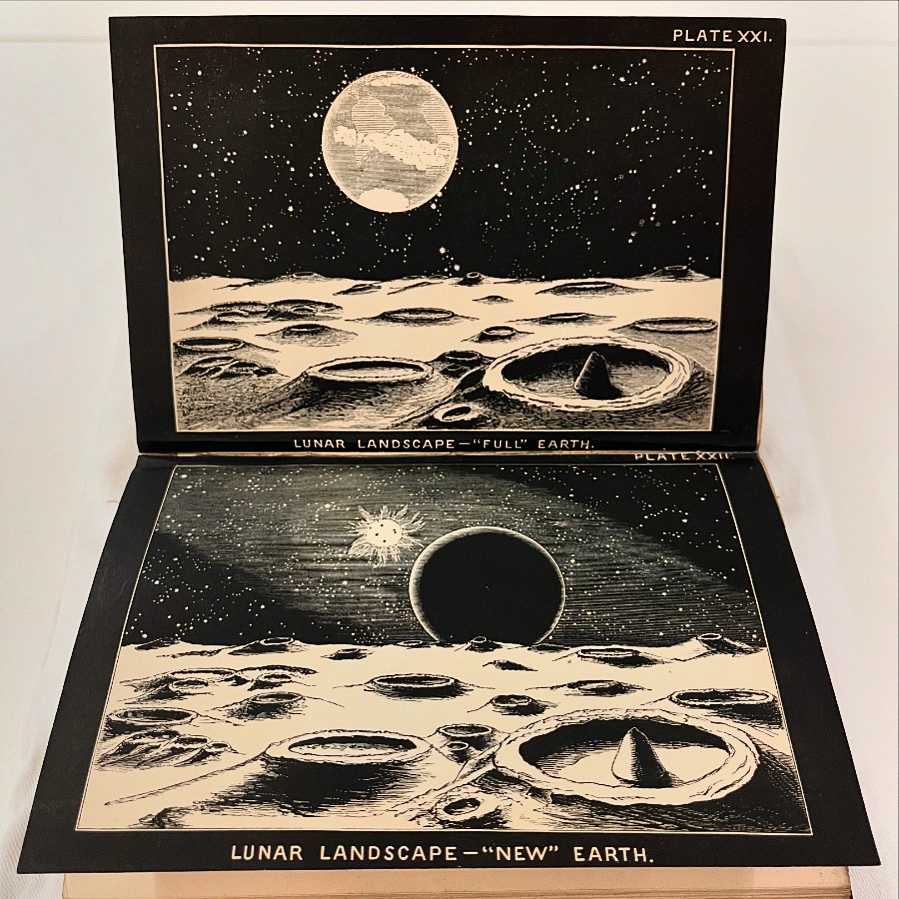 April’s ‘pink’ moon is almost here. We’re hoping for clearer skies for tonight’s rising ✨ In the meantime, we’re admiring this sci-fi-esque plate of the lunar landscape from a book titled ‘The Moon: her motions, aspect, scenery and physical condition’ from the RCScI collection.