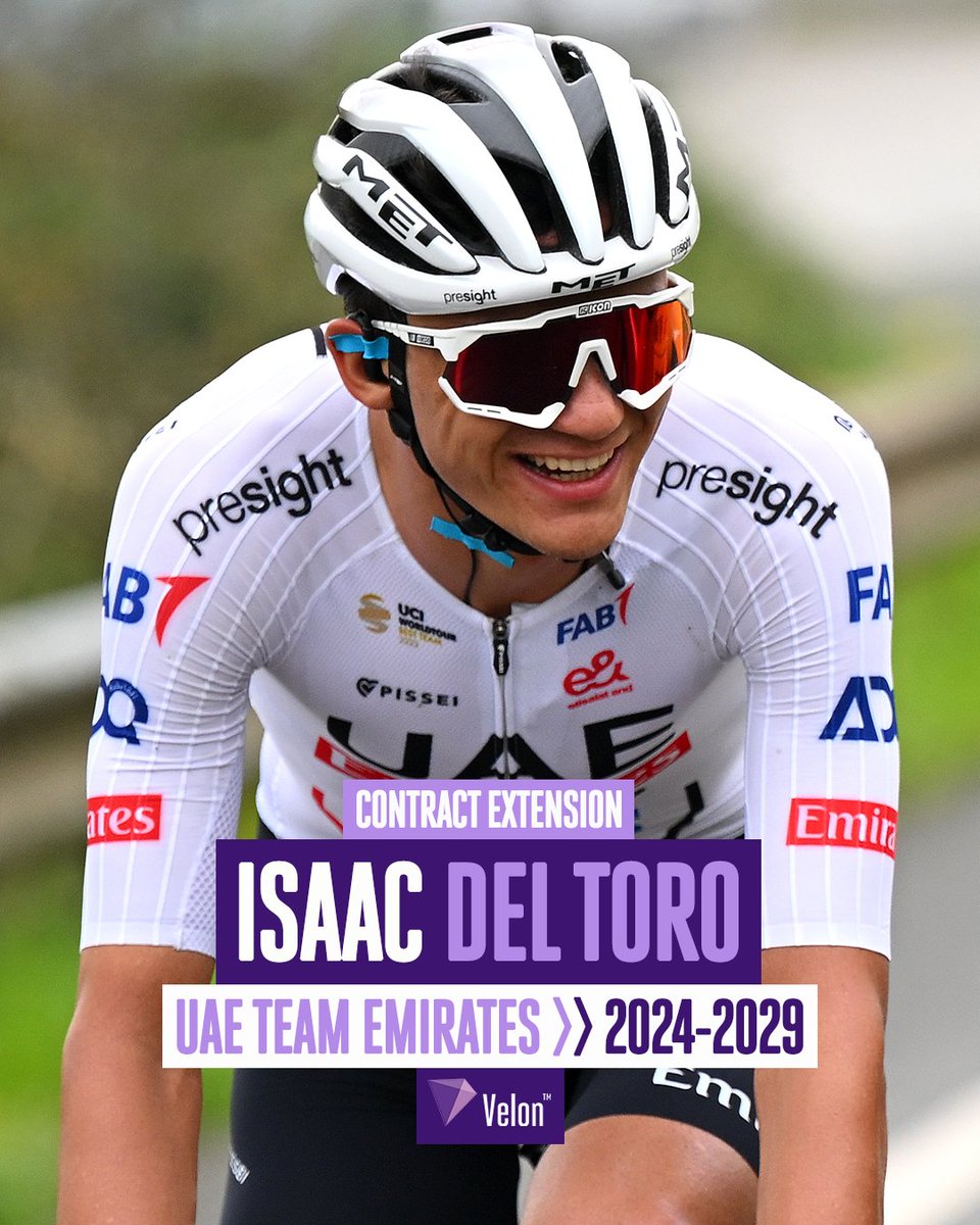 A lengthy new contract for Del Toro 🤯 UAE Team Emirates wonderkid, Isaac del Toro, has signed an extension that takes him to 2029 🔥 📸 Getty Images