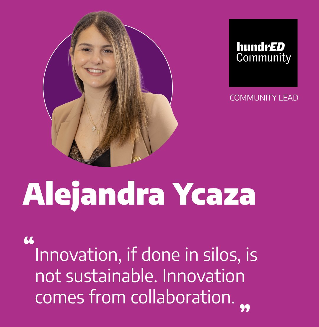 🎉 Calling all education enthusiasts! Alejandra Ycaza's, HundrED Community Lead, is here to get things moving. Discover how collaboration is reshaping the future of education and be part of the transformation. Read more: loom.ly/ezW3-Ak