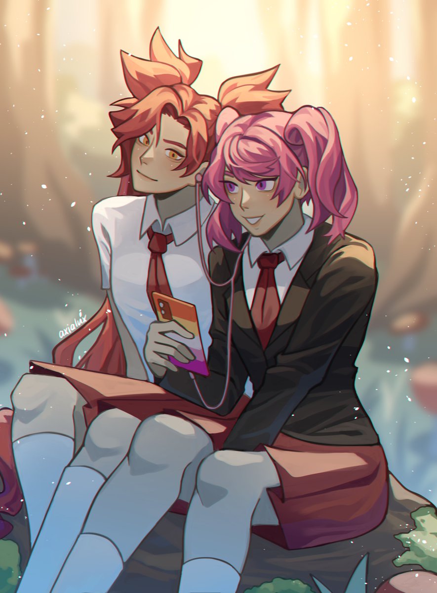 axialux's tweet photo. HAPPY LESBIAN VISIBILITY WEEK!!!! star guardian jinx and lux for day 2 <3

#lightcannon #leagueoflegends https://t.co/VJTiFBTD2T