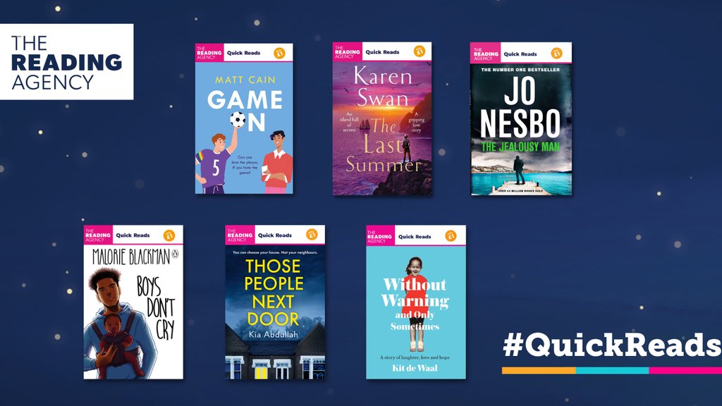 Today, for #WorldBookNight, thousands of copies of our life changing #QuickReads are being given away to people who don't regularly read or have access to books. If you're looking for great stories that are short and accessible, check them out 👉 worldbooknight.org/books