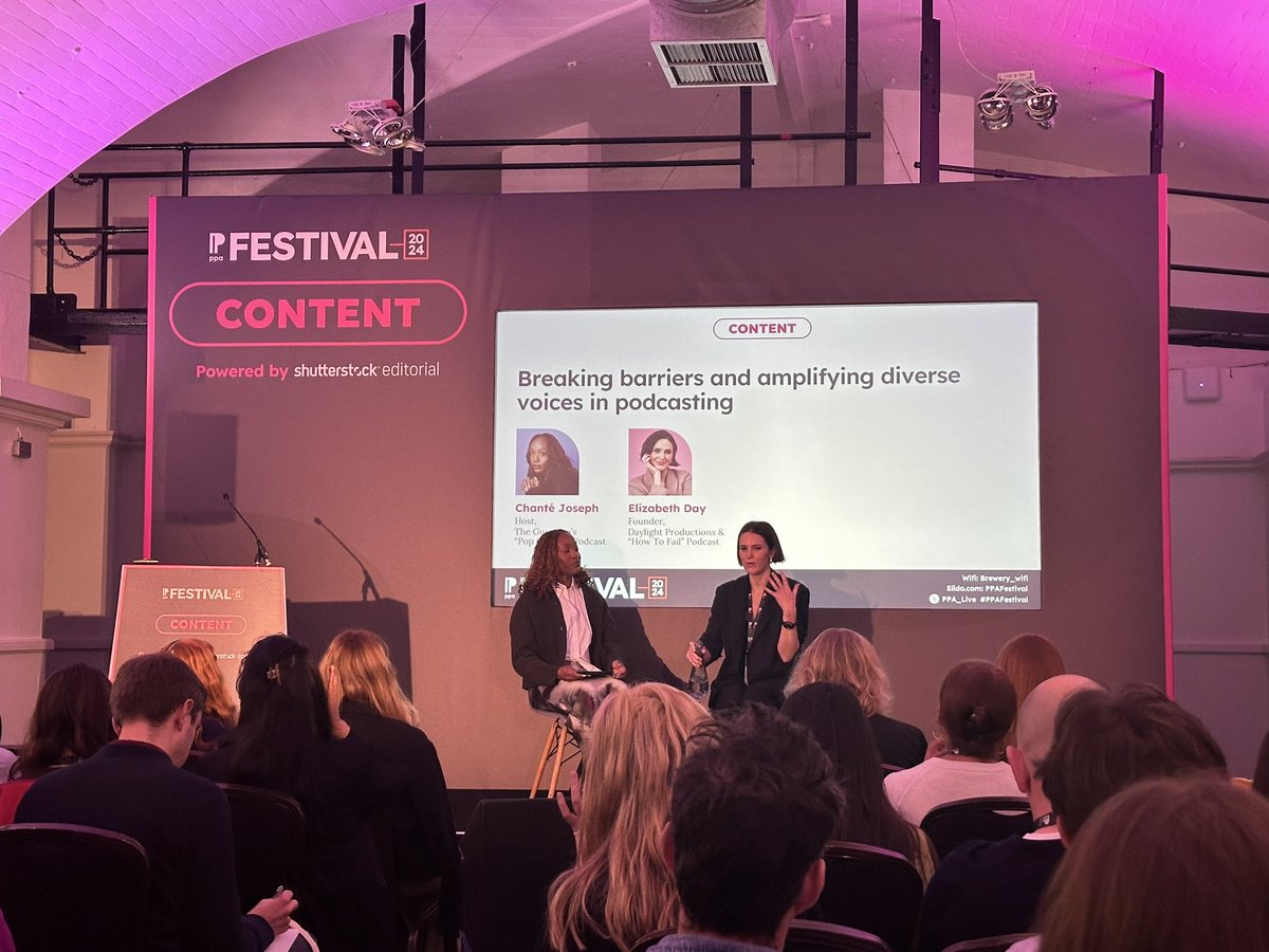 “The beauty of podcasts is the intimacy” says the brilliant @elizabday adding that “podcasts show that there is appetite for long form media if it’s presented in the right way” #PPAFestival @PPA_Live