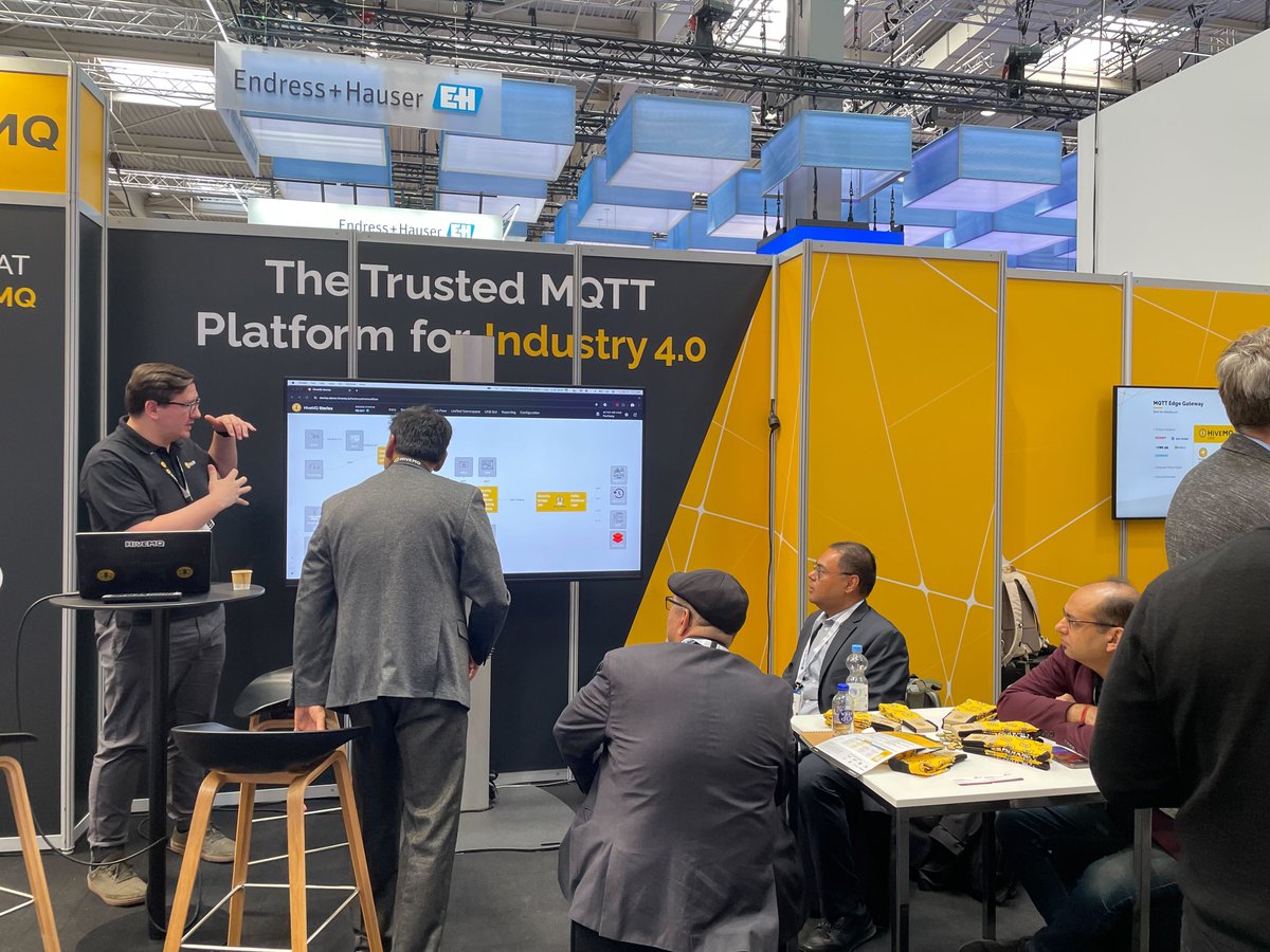 🌟 Booth Talks & Demos 🚀 From #UNS to #IoT to HiveMQ Edge, we have you covered in our booth. Come by booth #D62 in Hall 15 at Hannover Messe and see our cutting-edge #MQTT technology.🐝 #HiveMQ #HannoverMesse #MQTT #HannoverTech #HM24