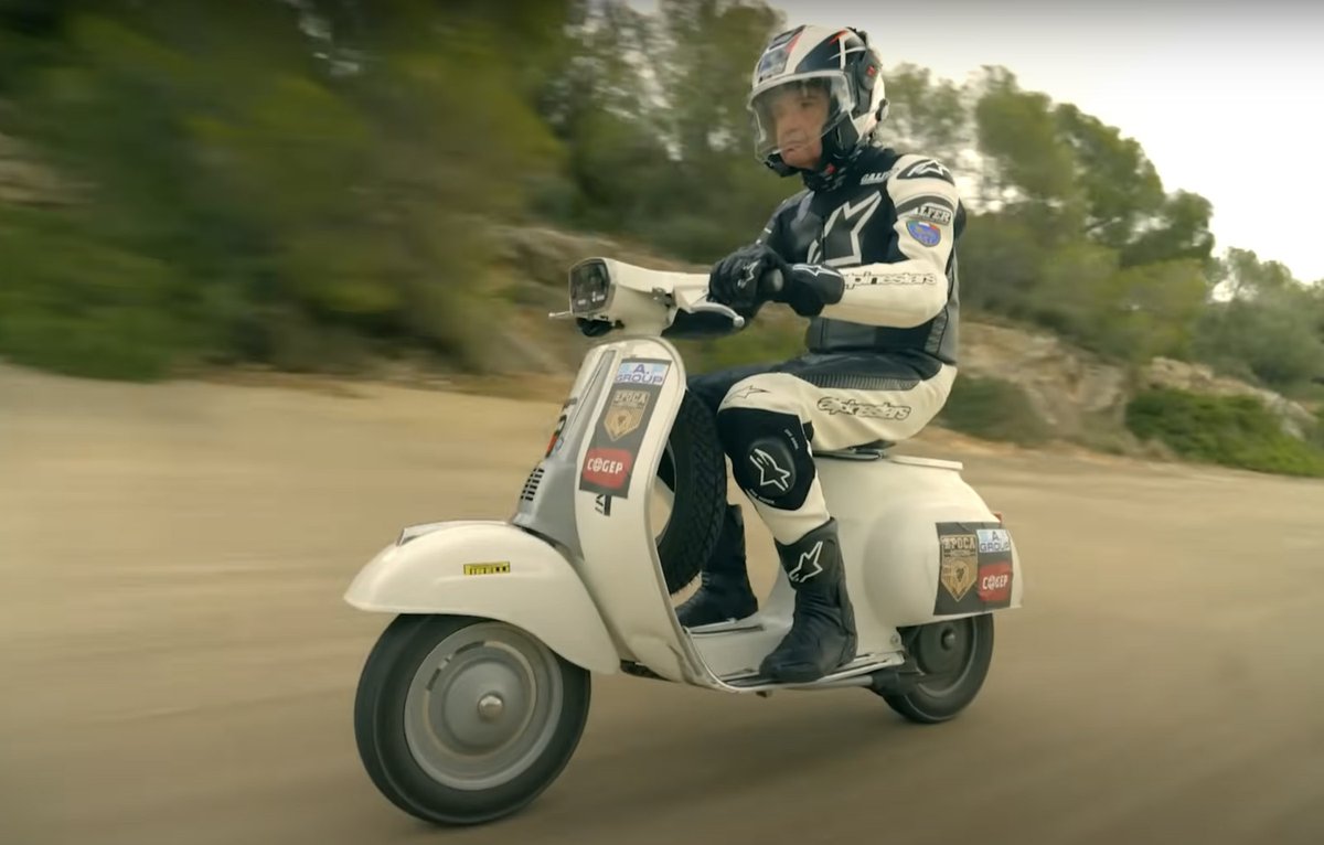 How does riding 766 miles in just 24 hours aboard a 45 year old Vespa 50 sound? Well, one man has done just that, securing himself a world record in the process. What's the furthest you've ridden in a day? ow.ly/xTZJ50RlYQw