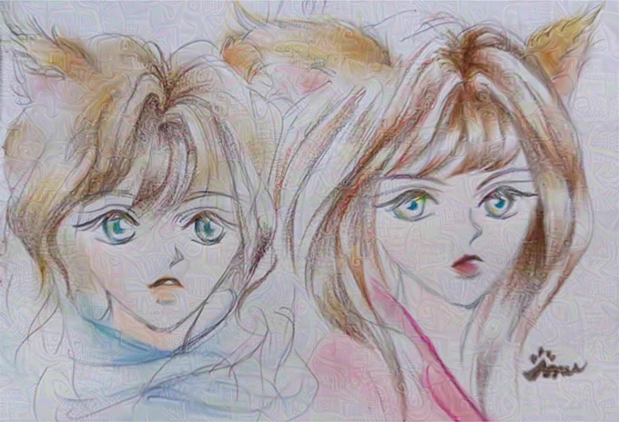 #私はこういう絵描きです見た絵描き全員参加 アナログで描いてます 作品だと透明水彩、ラクガキだとパステルとかで色つけがち 好きなものをマイペースで追求してます
