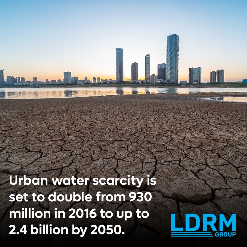 The global urban population facing water scarcity is projected to double from 930 million in 2016 to 1.7–2.4 billion people in 2050.

We’re working with various water utility companies across the world to preserve this precious resource.

ldrmgroup.com

#WaterCrisis