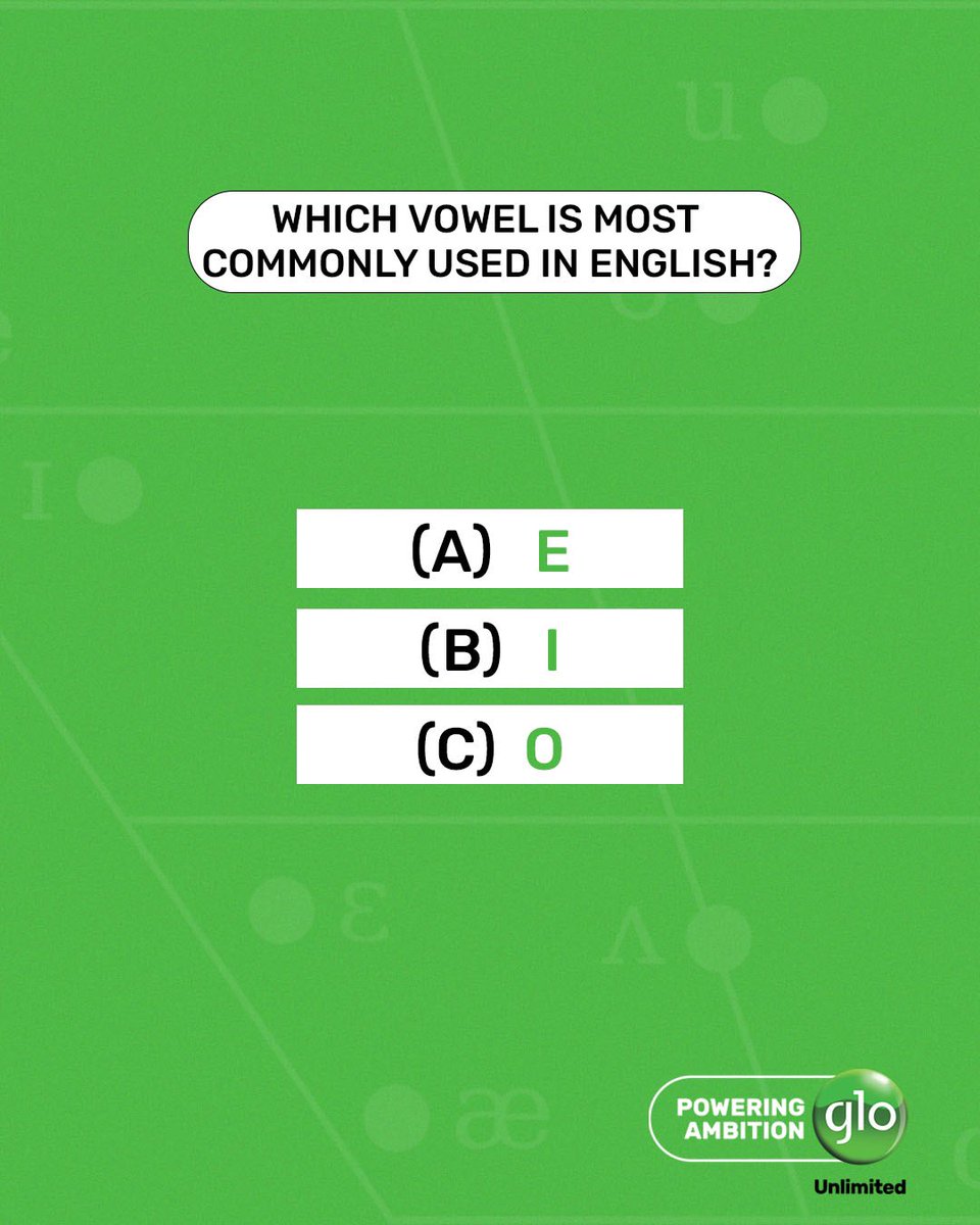 How good is your English?😊 Share your answers in the comment section🤗 #GloUnlimited #TuesdayTrivia