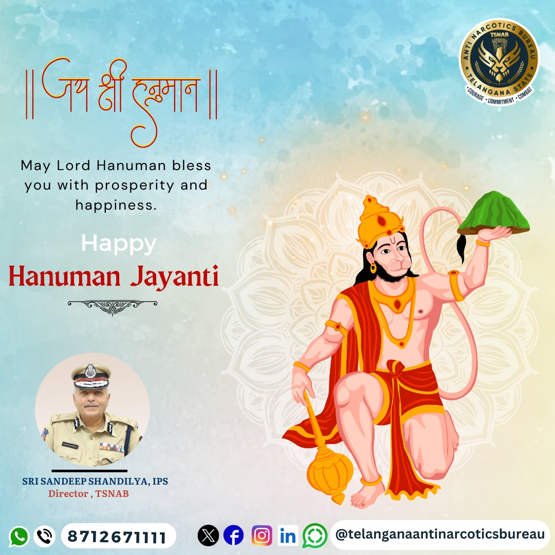 May Lord Hanuman bless you with prosperity and happiness. Happy #HappyHanumanJayanti #HanumanJi