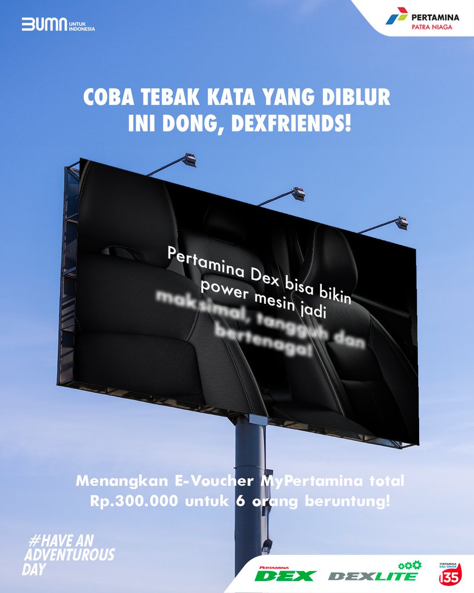 DexSeriesID's tweet photo. 🚨 GIVEAWAY ALERT!! 🚨

Buat yang tahu lanjutan kalimatnya, coba balas di kolom komen ya.

MinDex bakal bagi-bagi E-Voucher MyPertamina total Rp.300.000 buat 6 orang yang beruntung! https://t.co/7UvIlRIlMn
