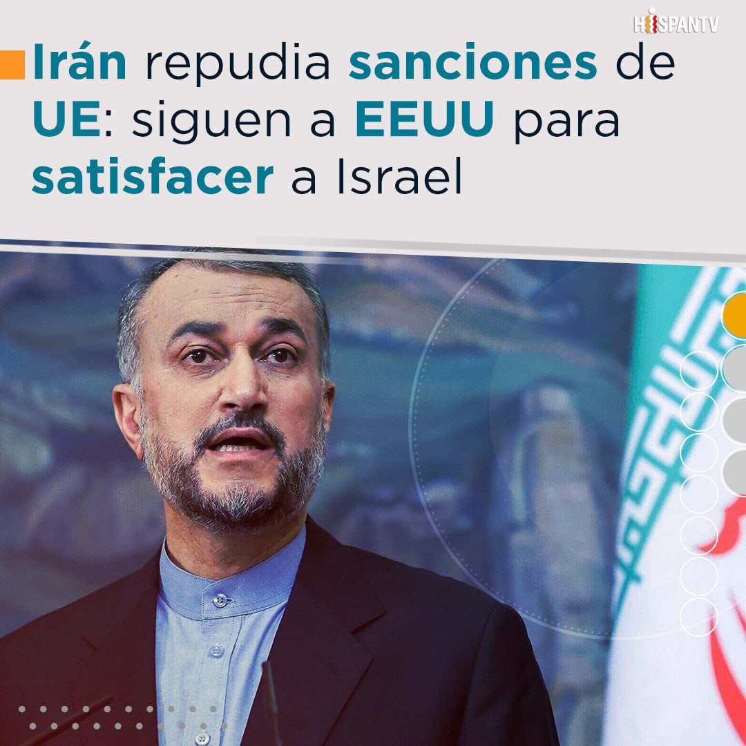 El canciller iraní tildó de “lamentable” el anuncio de la Unión Europea (UE) de nuevas sanciones contra Irán por ejercer su derecho a la autodefensa ante #Israel. #Iran #DeZurdaTeam