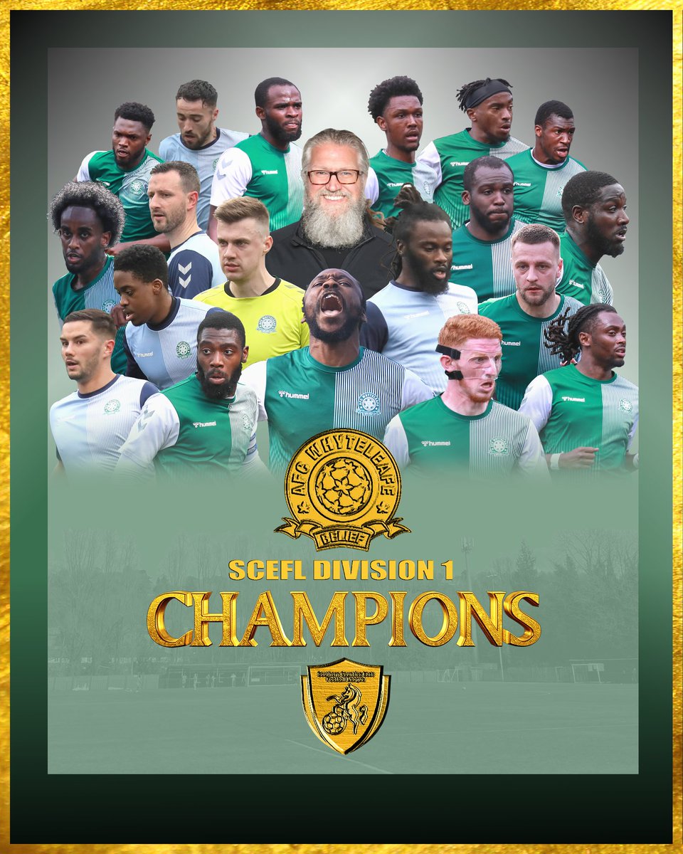 Following the statement from @SCEFLeague this afternoon we are crowned CHAMPIONS!!! Many thanks to the SCEFL board for doing everything they could to ensure the matter was resolved ahead of the final day. For us, we look forward to celebrating with everyone on Saturday, which