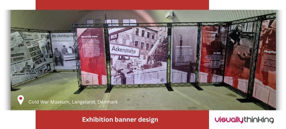 We're very proud of the #exhibitionbanners that Visually Thinking designed for the Cold War Museum on #Langeland #Denmark You can visit yourself and see our beautiful #banners. 
langelandsfortet.dk