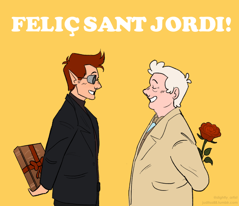 slightly_artist's tweet photo. Feliz día del libro y Sant Jordi!! 📔🌹💛 https://t.co/vX3PP4OJBs