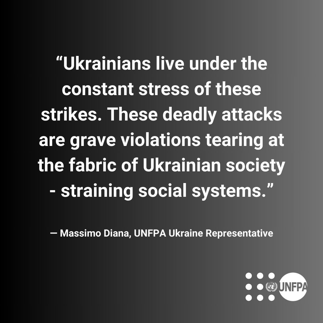 #Dnipro is currently under attack. During the past 24hrs attacks in #Odesa injured civilians. Over the past week, nationwide attacks have killed civilians, including children, & damaged homes, hospitals, and infrastructure across #Ukraine. UNFPA remains committed to all affected.
