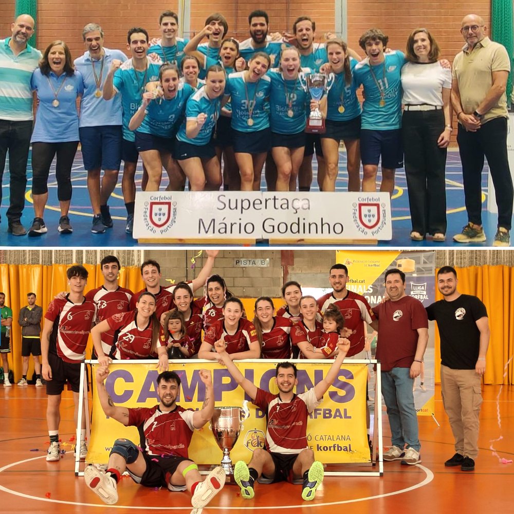 Congratulations to #ccoeiras for raising the 'Supercup Trophy 2023-24' 🏆 in POR, and to @ckvallparadis for winning the 'Catalan Cup 2024' 🏆 competition. 👏 #fpcorfebol @korfbalcat 

📺 KCB-Vallpa (20/4): youtu.be/LjU-6IhlEC8

#korfball #korfbal #corfebol #korfbol #corfbol