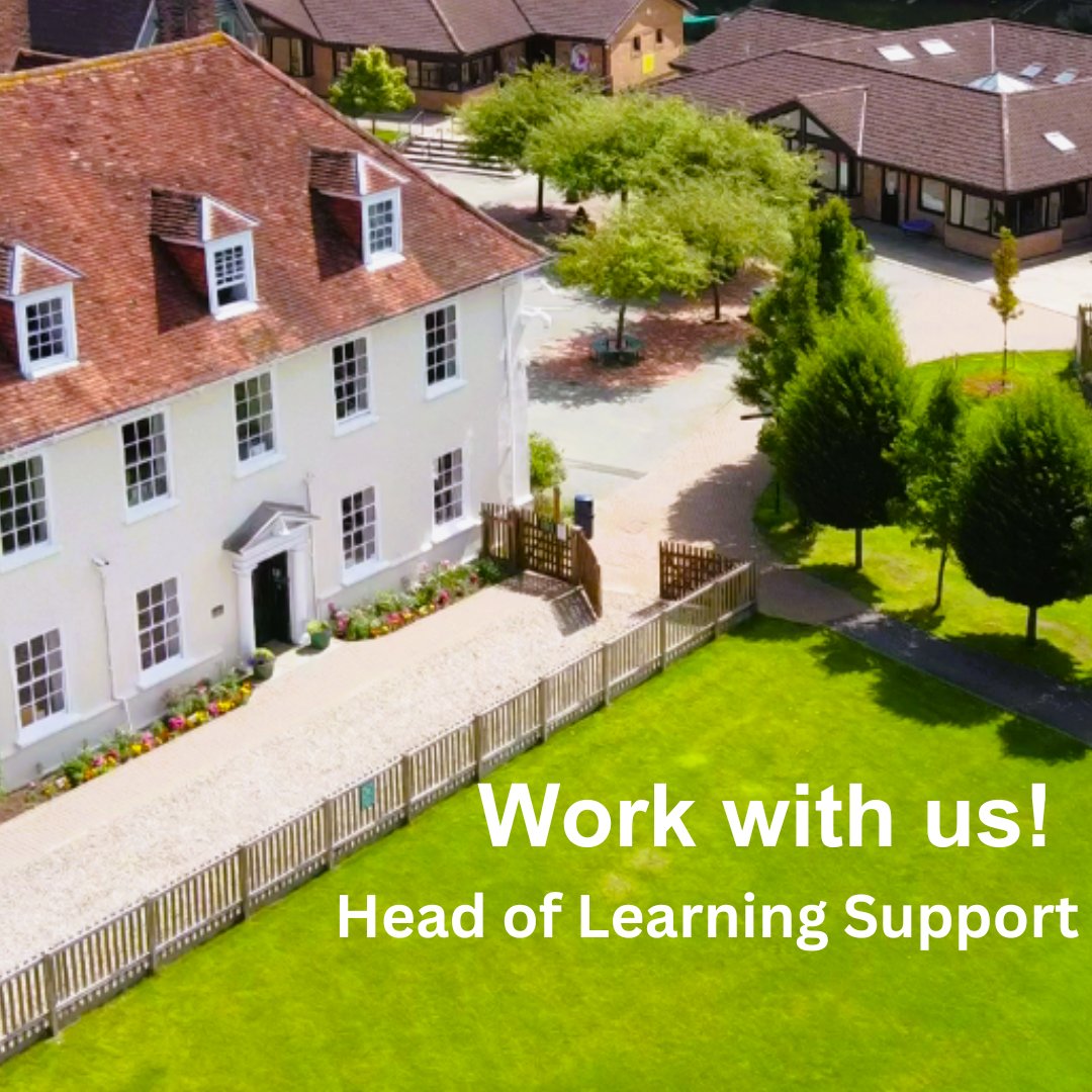 We are seeking to appoint a forward thinking Head of Learning Support on a permanent, full-time basis with effect from September 2024. If this role is of interest, please visit our 'Vacancies' page on the school website.