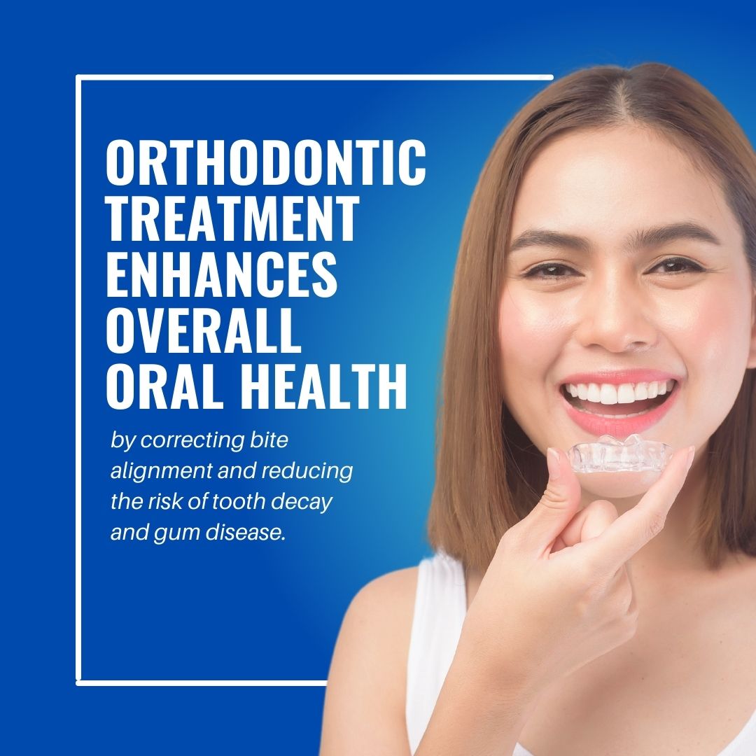 Orthodontic treatment does more than produce a smile with straight teeth! It enhances your overall oral health. Invest in your smile, invest in your health! #OrthodonticTreatment #StraightTeeth #InvestInYourHealth