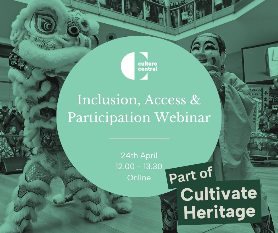 Join us tomorrow w/ @Phoebeolithic from @MoseleyRdBaths, @StephSenseArts from @sensecharity & Paul Warwick from @YourOldChina to learn about some creative and authentic ways to embed #Inclusion, #Access & #Participation into your next #heritage project: culturecentral.co.uk/events/cultiva…