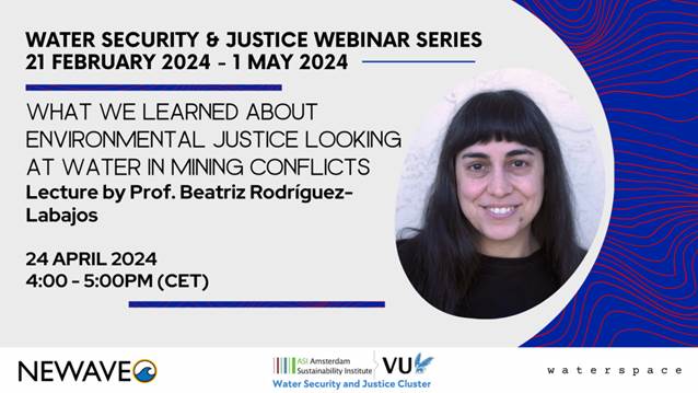 📣Tomorrow! 🌐📝 WSJUST Webinar Series: 'What we learned about environmental justice looking at water in mining conflicts' @NEWAVE_NETWORK 🗣️With @BeatrizLabajos, researcher at @pubpolcenter 🗓️⏱️Thu April 24th, 4pm CET 👉bit.ly/4aM5zdG
