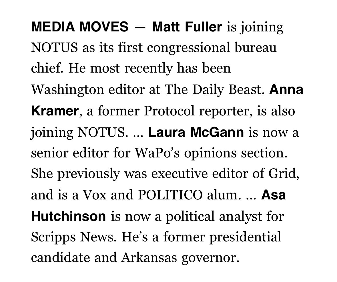 A decade long fever dream realized: I will soon be working with @MEPFuller (and I’m THRILLED both he and @anna_c_kramer are joining @NOTUSreports ) Let’s goooooo