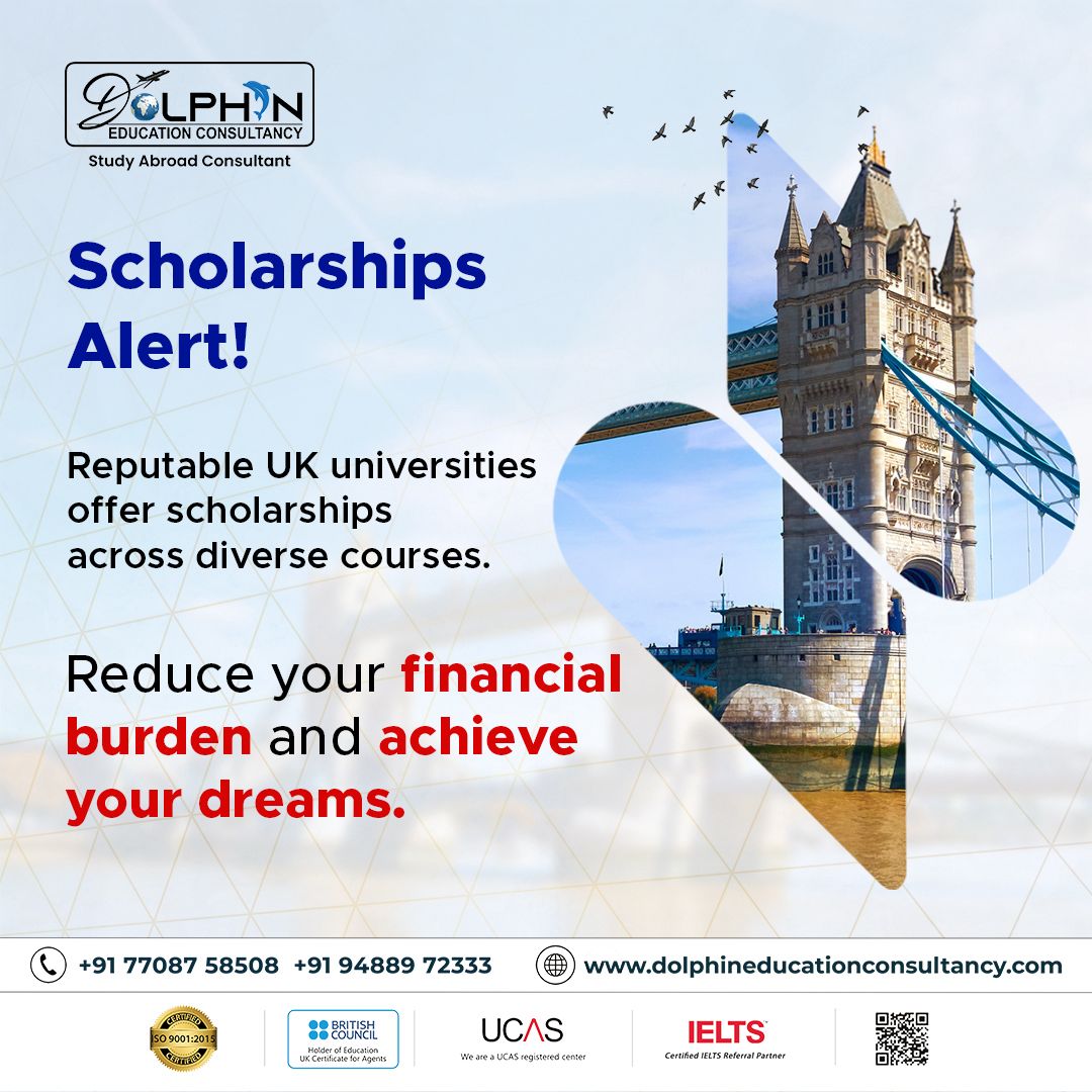 🎓💸 Don't let finances be a barrier! Top universities 🏛️ are offering scholarships for international students 🌍Contact us 📞 to explore your options and apply! 🚀

Call: 7708758508 (or) 9488972333

Visit:dolphineducationconsultancy.com

#scholarships #StudyAbroad #studyinuk #studyvisa