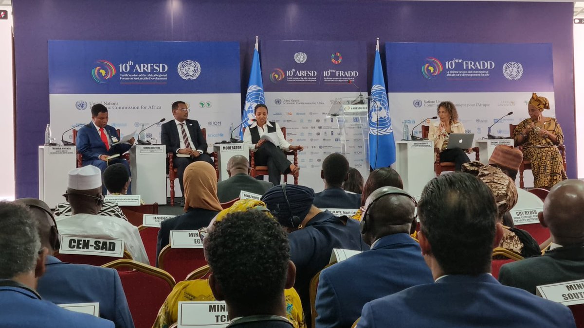 Today #2024ARFSD High Level panel 1: Stepping up ambition & innovations to eradicate poverty & reinforce #SustainableDevelopment & Agenda 2063: The Africa we want of the African Union with @SDGsKenyaForum in attendance #LeaveNoOneBehind #TwendeKaziNaSDGs #Agenda2063 #GlobalGoals