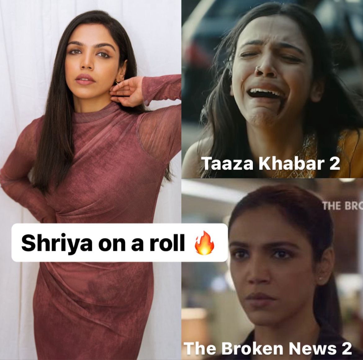 @ShriyaP on the roll! Two of her most loved shows Broken News and Taaza Khabar are back with season 2🔥

#ShriyaPilgaonkar 
#beautifuldiva #hotdiva #sexydiva #bollywood #southasian #urbanasian