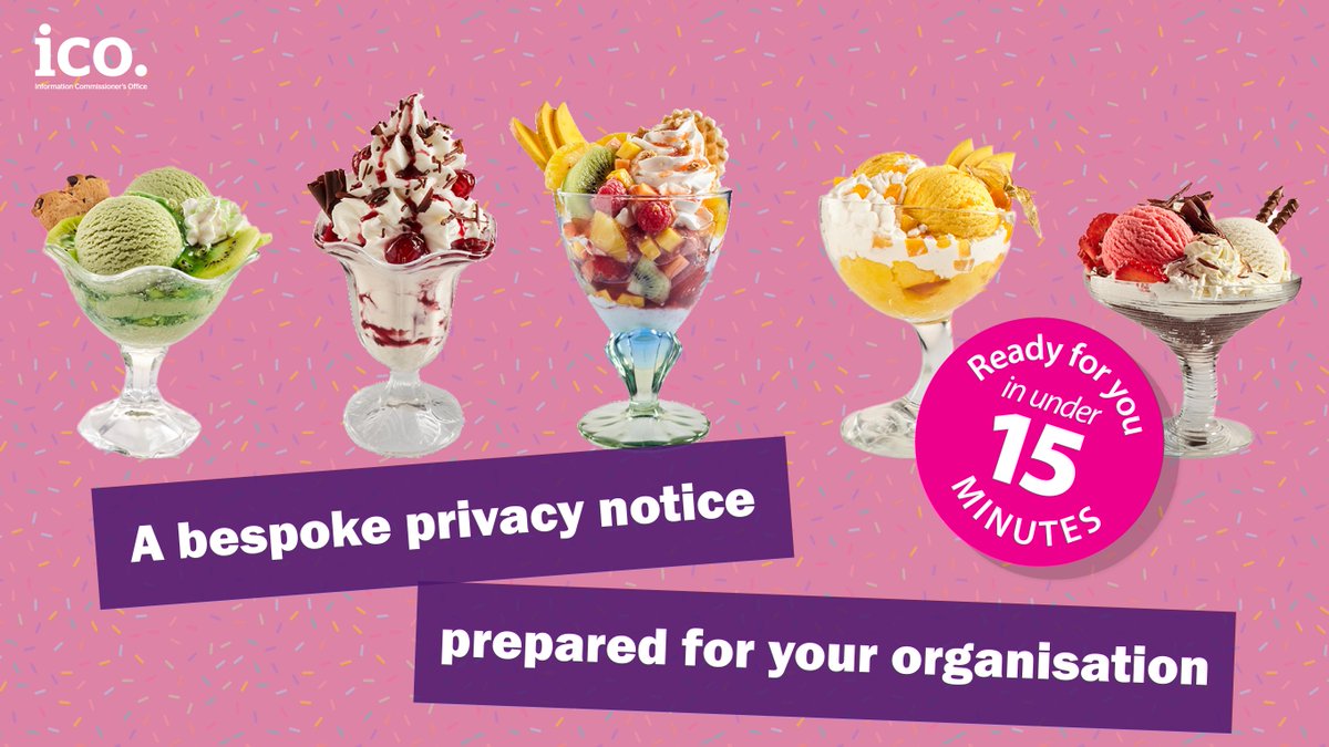 ⏱️ Short on time but need a bespoke privacy notice for your small organisation?  

👍 Our privacy notice generator will create one for you in 10-15 minutes.  

Try it out and let us know what you think. ico.org.uk/for-organisati…

#HereToHelpSMEs