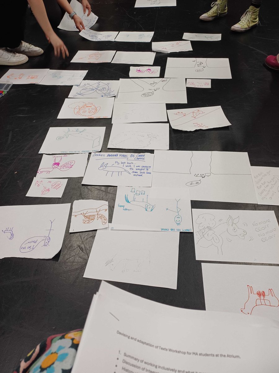 Taking Flight (@takingflightco) on Twitter photo We've got a fab project happening with students on <a href="/USW_MA_Drama/">USW MA Drama</a> . <a href="/EliseDavison/">Elise Davison she/her sign name ‘ideas’</a> & @deafsteph95 ran a.. workshop last week on making theatre with creative access from existing stories. Here they're exploring visual timeline of Musicians of Bremen, the text inspo for the project We've got a fab project happening with students on <a href="/USW_MA_Drama/">USW MA Drama</a> . <a href="/EliseDavison/">Elise Davison she/her sign name ‘ideas’</a> & @deafsteph95 ran a.. workshop last week on making theatre with creative access from existing stories. Here they're exploring visual timeline of Musicians of Bremen, the text inspo for the project