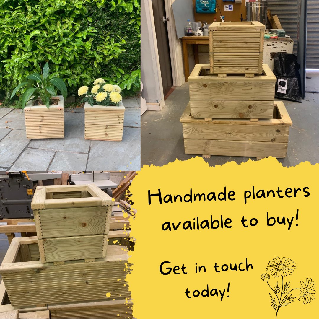 Are you looking to refresh your garden now spring has sprung? Young people have been busy making planters at our Trades Unit and we have a range of square and rectangle ones available to purchase. Please get in touch for more info 🪴🌷 📧hello@helmtraining.co.uk