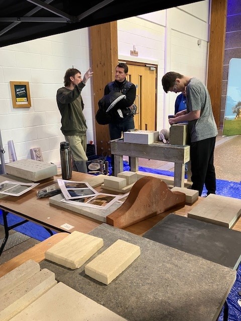 Great to have team members showcasing stonemasonry at the Build for the Future; East Midlands event today #heritageskills #stonemasonry #stonecarving