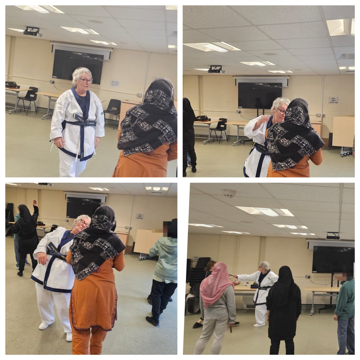 A fantastic start to our #SelfDefence Class. Big thankyou to our amazing instructor @PBunksy. Discussion about safety, then learning various self-defence moves including knife attack, scarf pull etc. @PennineCareNHS Special thanks to @WeActTogether #OneOldhamFund @glaysherwhite