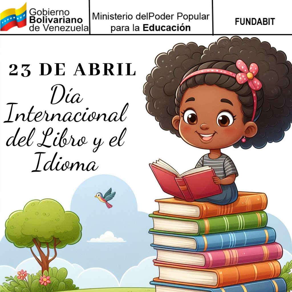 #23Abr #VenezuelaEsDDHH Feliz Día Internacional del Libro y el Idioma <a href="/NicolasMaduro/">Nicolás Maduro</a> <a href="/_LaAvanzadora/">Yelitze Santaella</a> <a href="/MPPEDUCACION/">MPPEDUCACION</a> <a href="/Fundabit_/">FundabitOficial</a> <a href="/leivi24/">Leivi/Oceanía</a> <a href="/cdclara/">Chris Davis</a> <a href="/EleamerAbdala/">Eleamer Elkatrib</a> <a href="/Dimary08/">D!mary_Anzola</a> <a href="/Fundabitlara01/">Fundabit Lara</a>