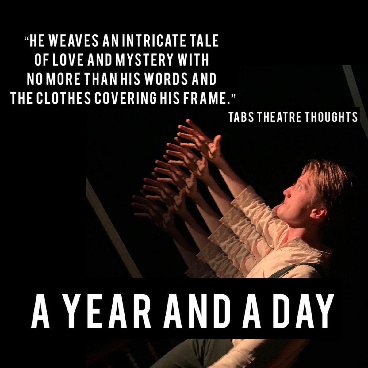 RaisingCainPro1's tweet photo. We’re bringing A Year and a Day to @NewWimbTheatre @brightonfringe @RotundaDome 
 and @praguefringe this May!

We received a phenomenal review from @tab_sky_limit for our performance in Aylesbury and can’t wait for you to see this beautiful time-travel tale.

#theatre #fringe https://t.co/0eeJSQjs9J