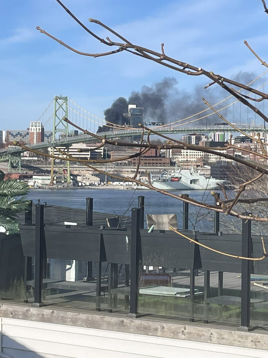 Huge clouds of black smoke coming from what appears to be the Northwood area.