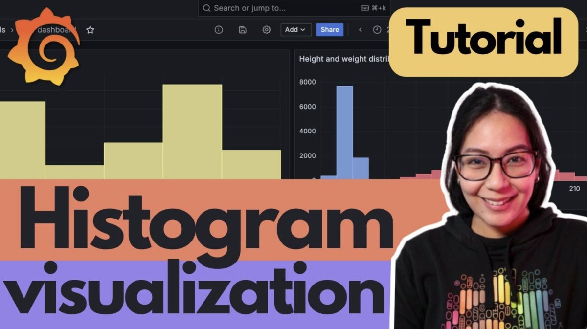 Grafana (@grafana) on Twitter photo We all love a good histogram, but do you know how and when to use them in #Grafana?
If not, <a href="/mcruzdrake/">Marie Cruz 🇵🇭</a> has the answers in this video. Watch here: youtu.be/QfJ480j9-KM We all love a good histogram, but do you know how and when to use them in #Grafana?
If not, <a href="/mcruzdrake/">Marie Cruz 🇵🇭</a> has the answers in this video. Watch here: youtu.be/QfJ480j9-KM