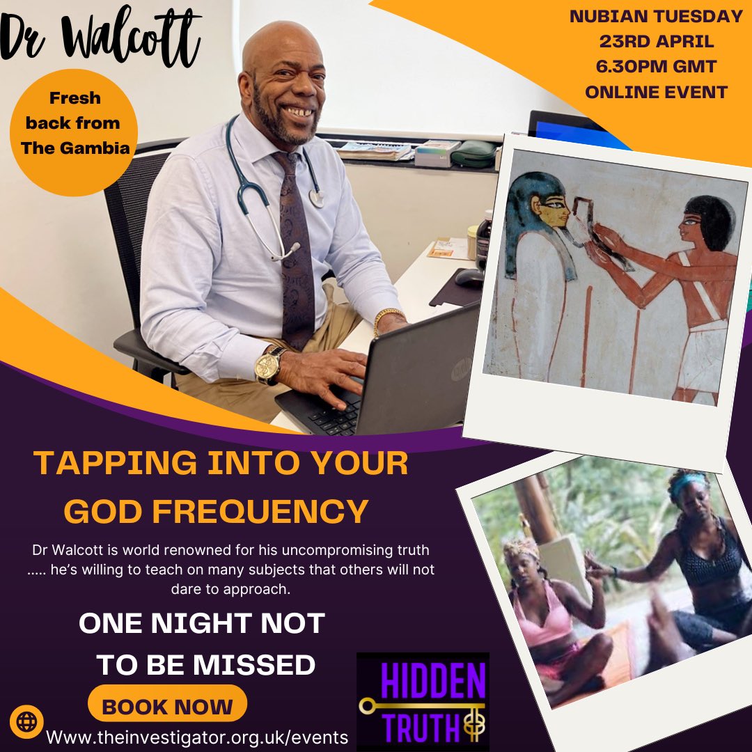 Dr Walcott live TONIGHT!!!!

theinvestigator.org.uk/events