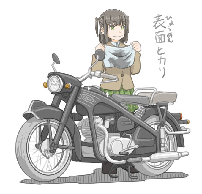 「brown hair motorcycle」 illustration images(Latest)